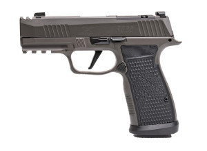 The P365 AXG Legion stands out in the realm of compact firearms. Its steel frame, complemented by G10 grips, ensures a stable hold, enhancing accuracy and control. The 3.1" barrel, constructed from stainless steel and bathed in the Legion Gray Cerakote finish, not only promises longevity but also delivers on aesthetics. Further refining the shooting experience is the X-RAY 3 Day/Night Sights, ensuring clear visuals in varying lighting scenarios. The crisp, striker-fired action promises consistent performance, while its optics-ready cut provides the flexibility to attach reflex sights, making target acquisition swifter and more precise. With a weight of 26 oz and an overall length of 6.6", the P365 AXG Legion remains a comfortable choice for daily carry, ensuring users are ever-prepared for personal defense. SIG SAUER P365 AXG LEGION SPECIFICATIONS Brand: Sig Sauer Family: P365 Series Model: P365 AXG Legion Caliber: 9mm Barrel Length: 3.1" Grip Material: G10 Grips Action: Striker Fired Overall Length: 6.6" Sights: X-RAY 3 Day/Night Sights Slide Finish: Legion Gray Cerakote Magazine Type: Double Stack Grip: G10 Grips with AXG Grip Module Frame Material: Steel Frame Optics: Optics Ready Cut Weight: 26 oz Slide Material: Stainless Steel Magazine Capacity: 17 + 1