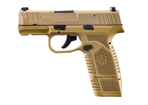 FN REFLEX FLAT DARK EARTH 9MM 3.3" BARREL 15-ROUNDS