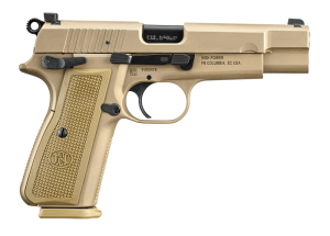FN HIGH POWER FLAT DARK EARTH 9MM 4.7" BARREL 17-ROUNDS WITH ZIPPERED BALLISTIC RANGE BAG