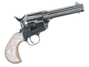 UBERTI 1873 Doc Holliday Cattleman 357 MAG 4.75" 6rd Revolver - Stainless / Pearl Birdshead