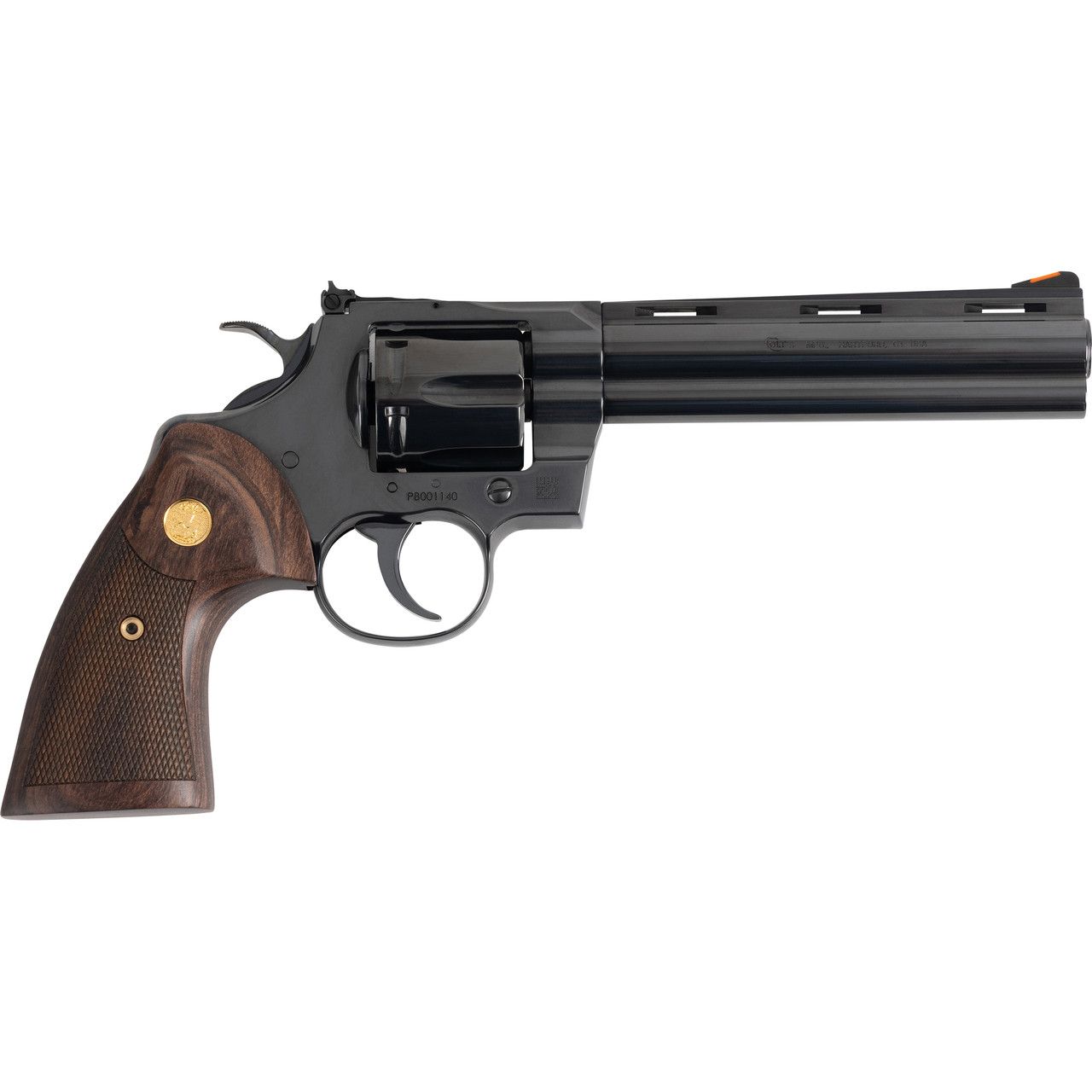 Colt Python .357 Magnum Revolver 6″ Barrel 6 Rounds Walnut Target Grips Blued Finish Colt Python .357 Magnum Revolver 6" Barrel 6 Rounds Walnut Target Grips Blued Finish