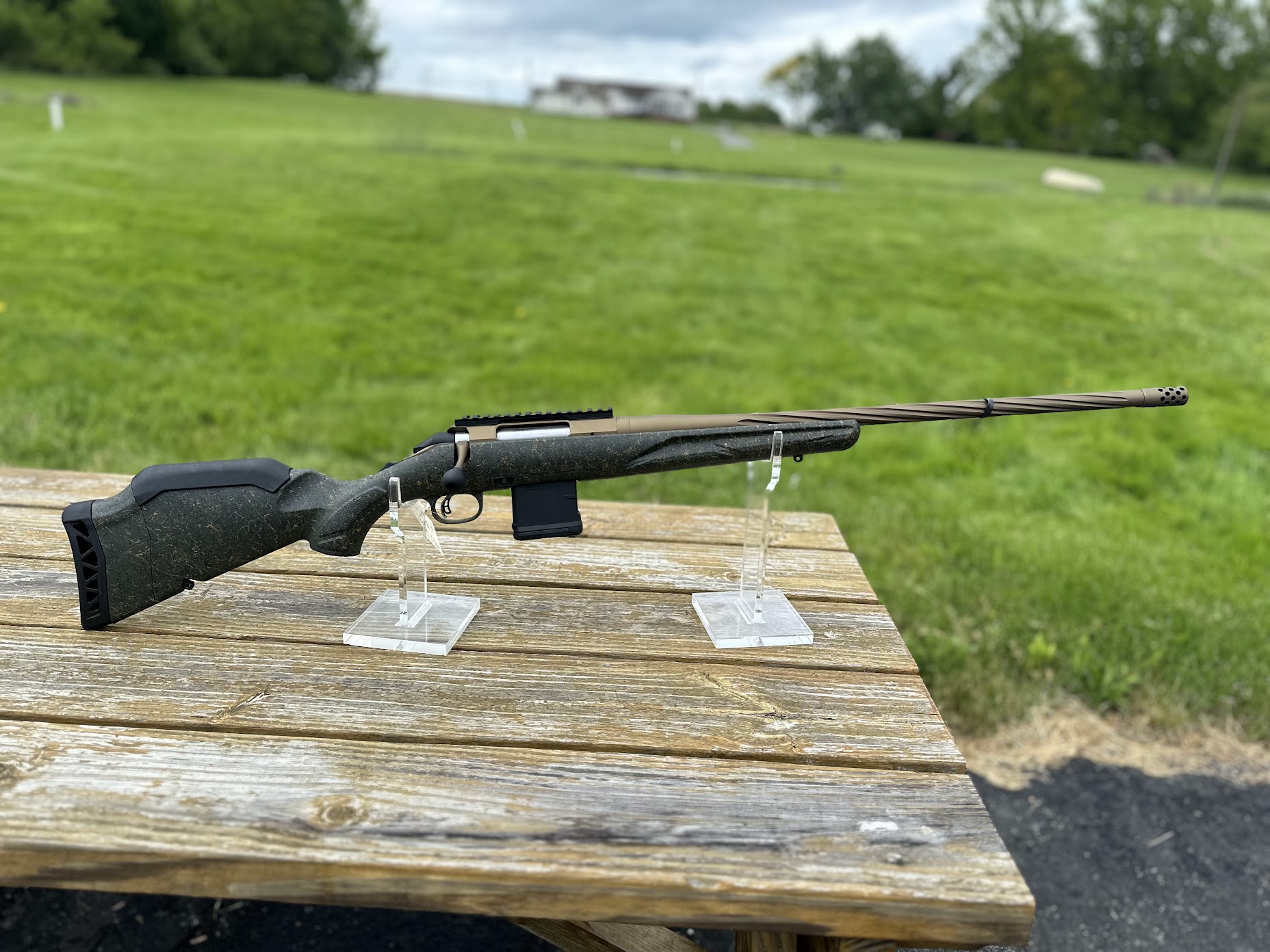 RUGER AMERICAN PREDATOR RIFLE GEN II GREEN SPLATTER .223 REM 22″ BARREL 10-ROUNDS RUGER AMERICAN PREDATOR RIFLE GEN II GREEN SPLATTER .223 REM 22" BARREL 10-ROUNDS