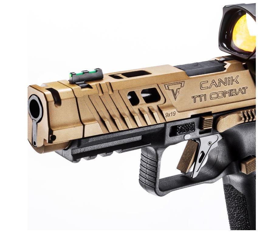 CANIK TTI COMBAT BRONZE 9MM 4.6″ BARREL 18/21-ROUNDS W/ MECANIK MO3 OPTIC CANIK TTI COMBAT BRONZE 9MM 4.6" BARREL 18/21-ROUNDS W/ MECANIK MO3 OPTIC