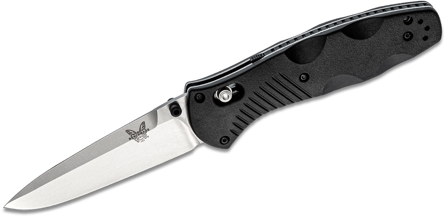 Benchmade Barrage AXIS-Assisted Folding Knife 3.6" Satin Plain Blade, Black Valox Handles - 580 Benchmade Barrage AXIS-Assisted Folding Knife 3.6" Satin Plain Blade, Black Valox Handles - 580