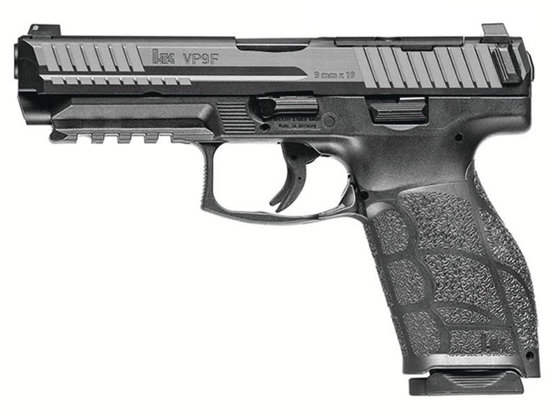 The HK VP9A1 F features an ergonomic design with interchangeable backstraps and side panels for a customized grip, enhancing comfort and control. The front night sight ensures superior visibility in low-light environments, while the optics-ready slide supports a wide range of red dot sights for enhanced targeting precision. Built with Heckler & Koch’s legendary durability, the VP9A1 F boasts a precision-crafted barrel and a crisp trigger pull, ensuring exceptional accuracy and reliable performance even in demanding conditions. Heckler & Koch VP9A1 F Specifications Caliber: 9mm Action: Semi-automatic, striker-fired Barrel Length: 4.5 inches Frame: Polymer Finish: Matte black Sights: Front night sight, optics-ready Magazine Capacity: (2) 15-round magazines Safety Features: Integrated trigger safety Overall Length: 7.95 inches Weight: 25.56 ounces (unloaded) The HK VP9A1 F features an ergonomic design with interchangeable backstraps and side panels for a customized grip, enhancing comfort and control. The front night sight ensures superior visibility in low-light environments, while the optics-ready slide supports a wide range of red dot sights for enhanced targeting precision. Built with Heckler & Koch’s legendary durability, the VP9A1 F boasts a precision-crafted barrel and a crisp trigger pull, ensuring exceptional accuracy and reliable performance even in demanding conditions. Heckler & Koch VP9A1 F Specifications Caliber: 9mm Action: Semi-automatic, striker-fired Barrel Length: 4.5 inches Frame: Polymer Finish: Matte black Sights: Front night sight, optics-ready Magazine Capacity: (2) 15-round magazines Safety Features: Integrated trigger safety Overall Length: 7.95 inches Weight: 25.56 ounces (unloaded)