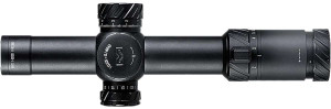 Meprolight USA MVO Matte Black Anodized 1-8x28mm 34mm Tube, Illuminated M1 MRAD Etched Green/Red Reticle