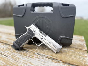 The P320 XFIVE SXG boasts a durable Cerakote finish with a stylish silver look, enhancing both durability and aesthetics. The SXG G10 grips provide a secure and comfortable hold, enhancing shooting accuracy and control. The pistol includes fiber optic front and adjustable rear sights for quick target acquisition and precision. Equipped with an optics-ready slide, the P320 XFIVE SXG allows for easy addition of red dot sights, further improving accuracy. This model comes with three 21-round magazines, ensuring ample capacity for various shooting scenarios. Sig Sauer P320 XFIVE SXG Specifications Manufacturer: Sig Sauer Model: P320 XFIVE SXG Type: Semi-Auto Pistol Action: Striker Fired Caliber: 9mm Finish: Cerakote Finish Type: Silver Frame: Polymer Frame Stock/Grips: SXG G10 Grips Barrel Length: 5" Capacity: 21+1 Rounds Magazine Description: 3 x 21-round magazines Sights: Fiber Optic Front and Adjustable Rear Sights Optics Ready: Yes