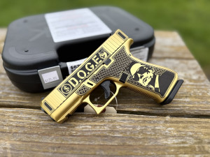 Glock G43X D.O.G.E. Gold 9mm 3.4" Barrel 10-Rounds