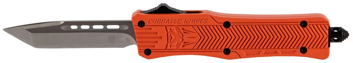 Cobra Tec Knives CTK-1 Small 2.75″ Drop Point Plain D2 Steel Orange Aluminum Handle OTF Cobra Tec Knives CTK-1 Small 2.75" Drop Point Plain D2 Steel Orange Aluminum Handle OTF