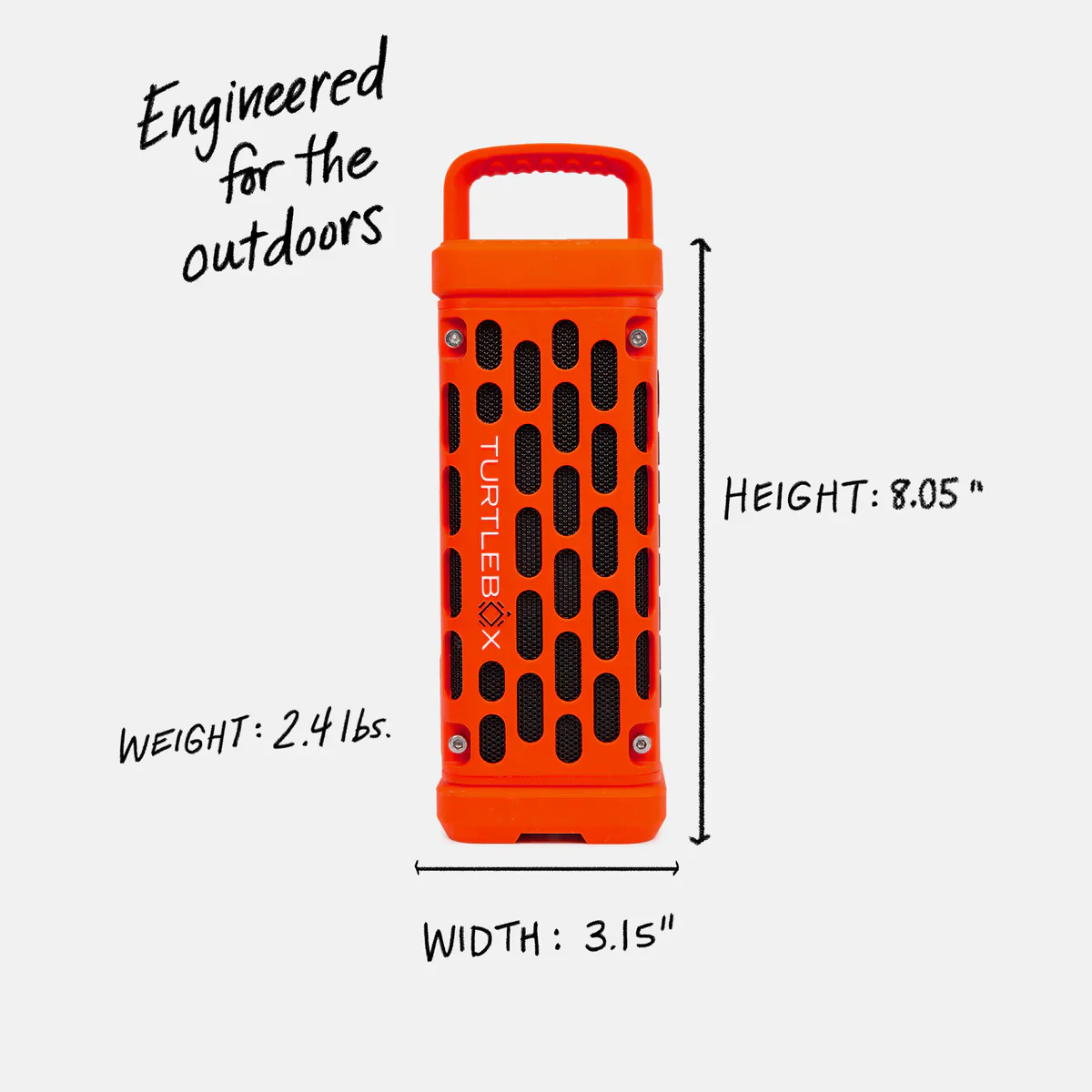 Ranger_Orange_A-Front Turtlebox Audio Ranger Speaker - Orange