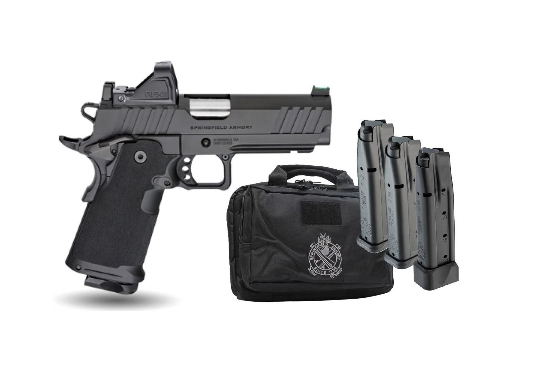 Springfield 1911 Prodigy 4.25″ 9mm 20rd / 17rd Pistol Package with Viridian RFX11 Green Dot Optic, Black – PH9117AOS-PAC Springfield 1911 Prodigy 4.25" 9mm 20rd / 17rd Pistol Package with Viridian RFX11 Green Dot Optic, Black - PH9117AOS-PAC