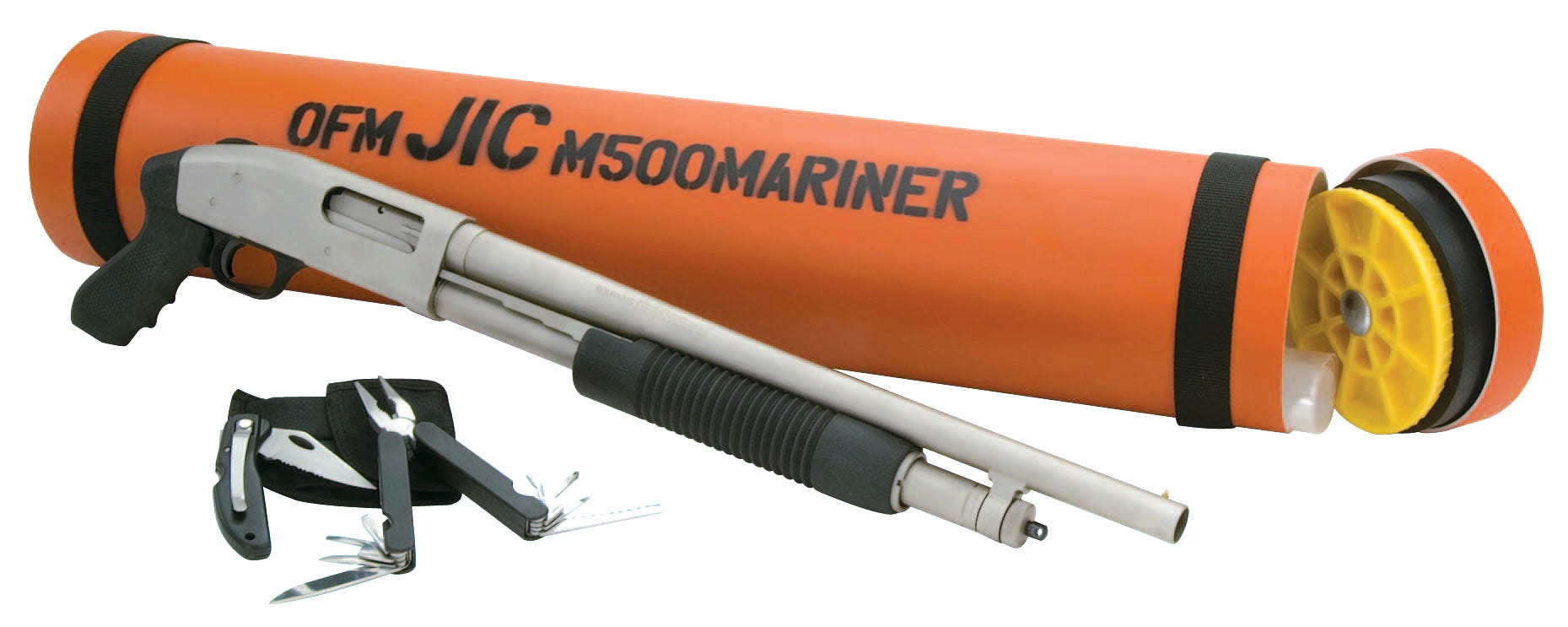Mossberg 500 J.I.C. Silver Marinecote 12 GA 18.5" Barrel 6-Rounds Mossberg 500 J.I.C. Silver Marinecote 12 GA 18.5" Barrel 6-Rounds