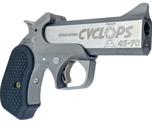 Bond Arms Cyclops Stainless .45-70 4.25" Barrel 1-Round With Holster Bond Arms Cyclops Stainless .45-70 4.25" Barrel 1-Round With Holster