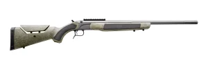 CVA ACCURA MR-X 50 cal Muzzleloader Cerakote Tungsten/Nitride/ODG w/ Black & Grey Webbing - 26" Threaded 3/4x20 - 0 MOA Pic Rail