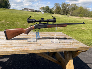 PRE-OWNED HENRY SINGLE SHOT 223 REM W/ BURRIS DROPTINE 3-9X40 SCOPE