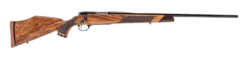 Weatherby Mark V Deluxe Varmintmaster 224 Weatherby Mag Threaded Barrel, Drilled & Tapped Steel Receiver, Monte Carlo High Gloss Walnut Wood Stock