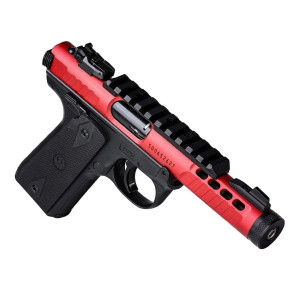 Ruger MKIV 22/45 4.4" 22LR (2)10rd Pistol, Red - 43962