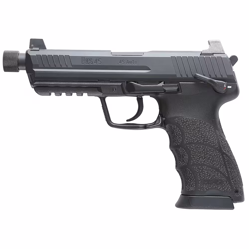 HK HK45 Tactical V1 .45 ACP 5.2″ M16x1 LH Bbl Pistol w//Safety/Decocker & (2) 10rd HK HK45 Tactical V1 .45 ACP 5.2" M16x1 LH Bbl Pistol w//Safety/Decocker & (2) 10rd