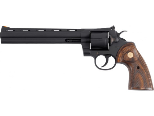 Colt Python Matte Blued .357 Magnum 8" Bbl Molded Red Ramp Sight Wood Grip Matte Blued Revolver