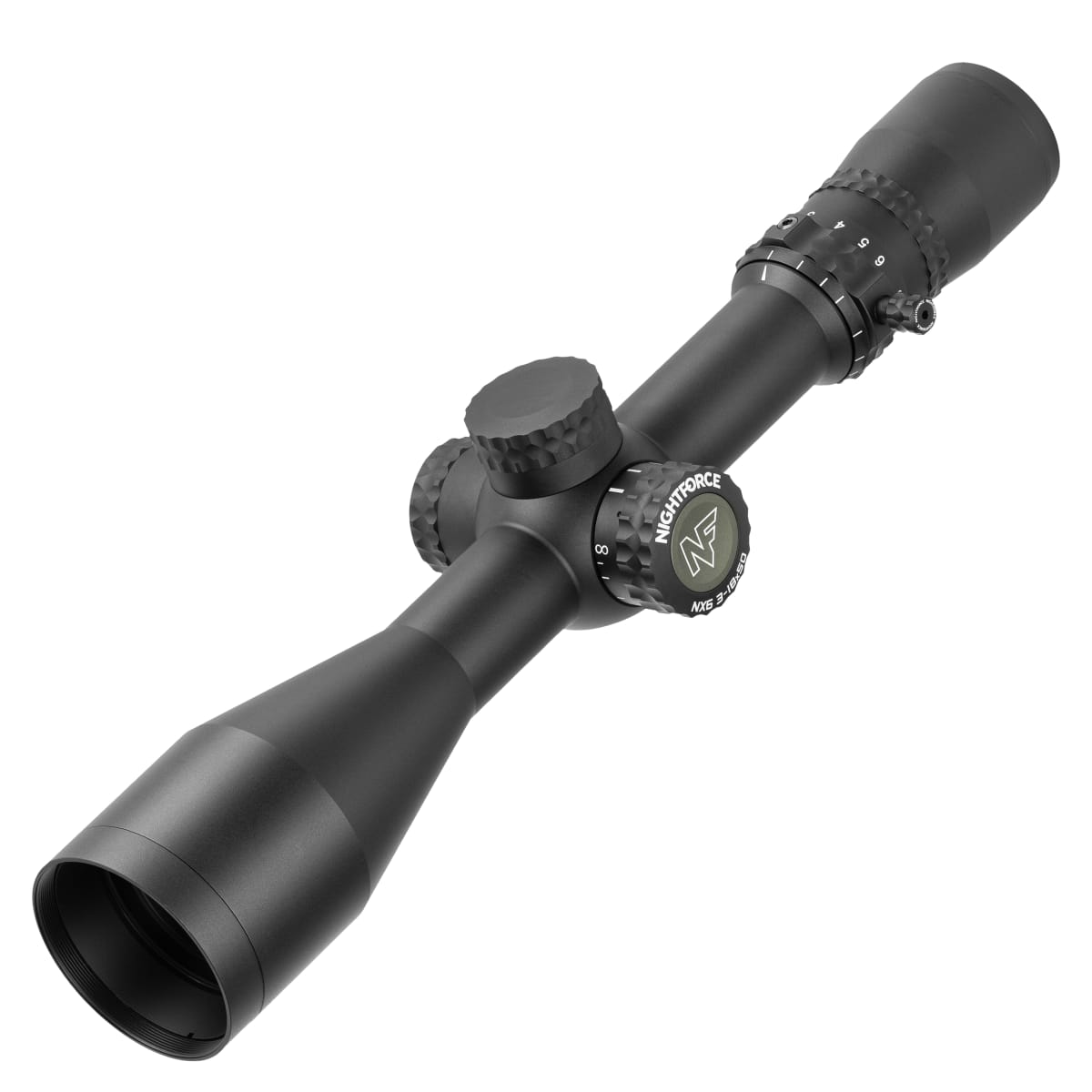 Nightforce NX6 3-18x50mm F2 Capped W/E .250 MOA DigIllum 4A-i Second Focal Plane Reticle Riflescope C738 Nightforce NX6 3-18x50mm F2 Capped W/E .250 MOA DigIllum 4A-i Second Focal Plane Reticle Riflescope C738