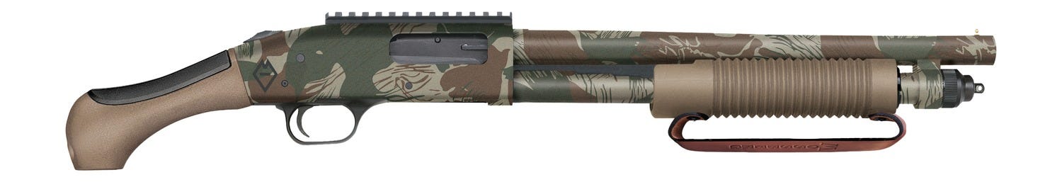 Mossberg 590 Bliksem Rhodesian Camo 12 GA 14.375" Barrel 5-Rounds Mossberg 590 Bliksem Rhodesian Camo 12 GA 14.375" Barrel 5-Rounds
