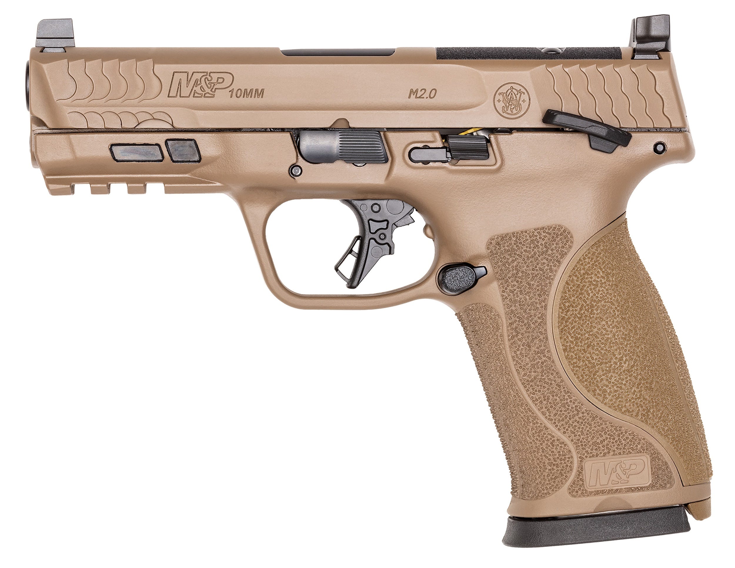 Smith and Wesson M&P10mm M2.0 Flat Dark Earth 10mm 4" Barrel 15-Rounds Optics Ready Smith and Wesson M&P10mm M2.0 Flat Dark Earth 10mm 4" Barrel 15-Rounds Optics Ready