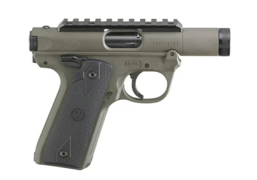 Ruger Mark IV 22/45 Tactical .22 LR Pistol 3" threaded barrel OD Green