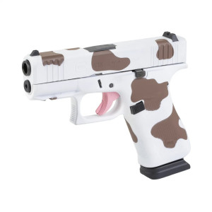 Glock 43X, 9mm, 3.41" Barrel, 10 RDs, Brown Cow Print