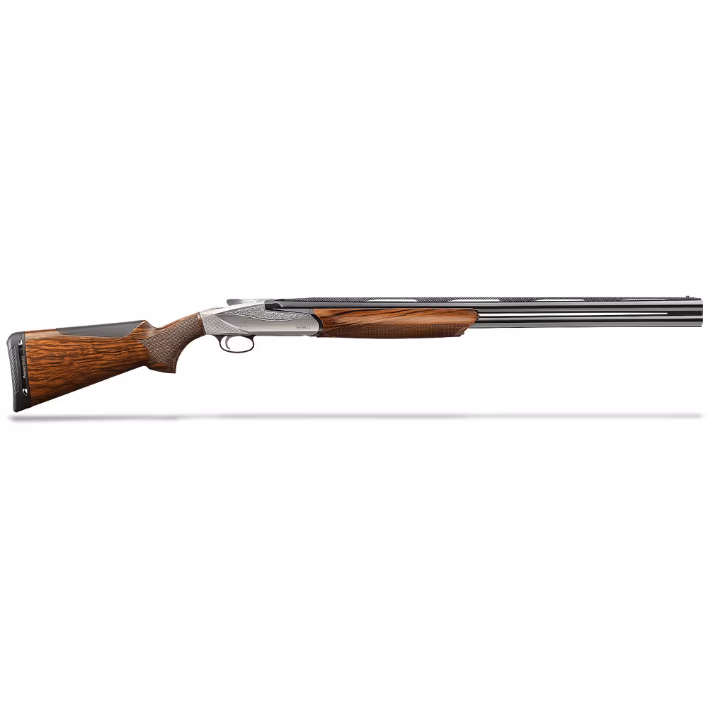 Benelli 828U 20-ga 3" 28" AA-Grade Satin Walnut Engraved Nickel Receiver O/U Shotgun 10741 Benelli 828U 20-ga 3" 28" AA-Grade Satin Walnut Engraved Nickel Receiver O/U Shotgun 10741